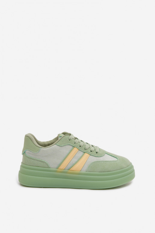 Sneakers model schoenen Dames met platform groene kleur Galleria
