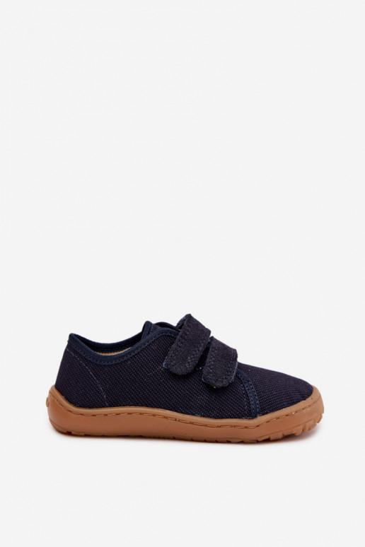 Slippers Kinderen Barefoot Froddo Canvas G1700440-2 donkerblauIn