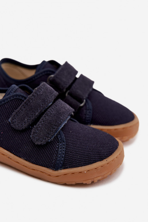 Slippers Kinderen Barefoot Froddo Canvas G1700440-2 donkerblauIn
