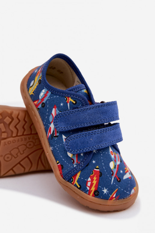 Slippers Kinderen Barefoot Statki Kosmiczne Froddo Canvas G1700440-5 blauIn