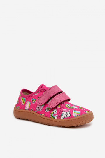 Slippers Kinderen Barefoot Froddo Canvas G1700440-10 roze