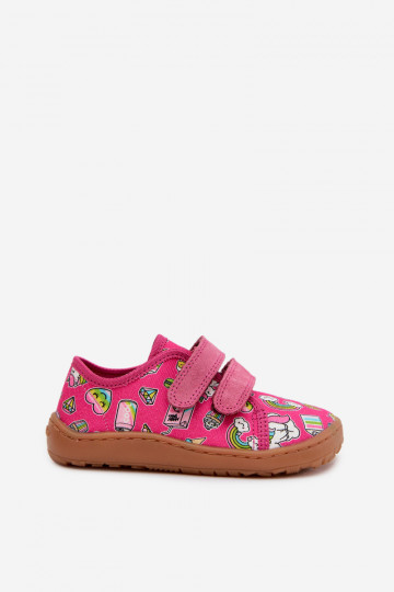 Slippers Kinderen Barefoot Froddo Canvas G1700440-10 roze 2