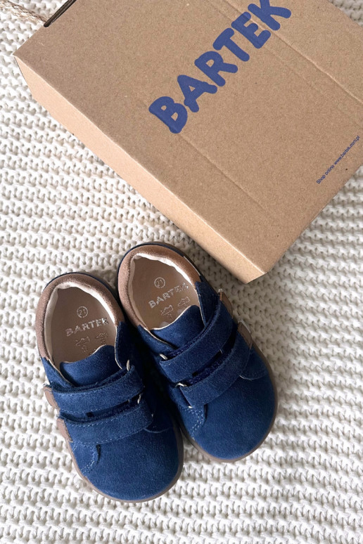 Leer schoenen Barefoot KinderenOdblaskami Bartek 8600366 donkerblauIn