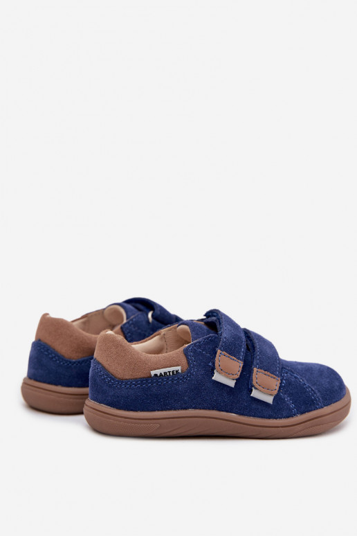 Leer schoenen Barefoot KinderenOdblaskami Bartek 8600366 donkerblauIn