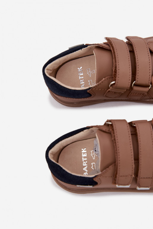 Leer schoenen Barefoot Kinderen Met Beer Bartek 8600654 beige