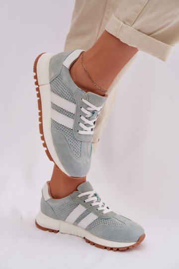 Sneakers model schoenen DamesOpturalnego van suèdeu mint kleuren Het heeftrceline