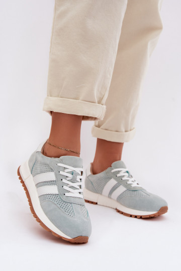 Sneakers model schoenen DamesOpturalnego van suèdeu mint kleuren Het heeftrceline 2