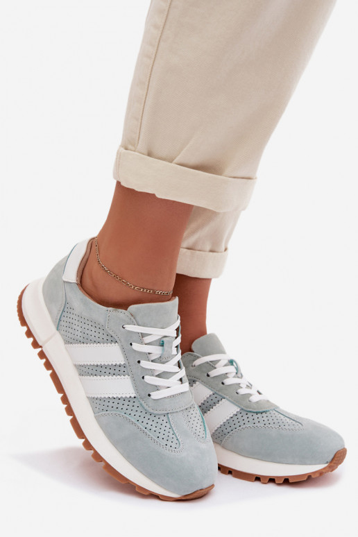 Sneakers model schoenen DamesOpturalnego van suèdeu mint kleuren Het heeftrceline