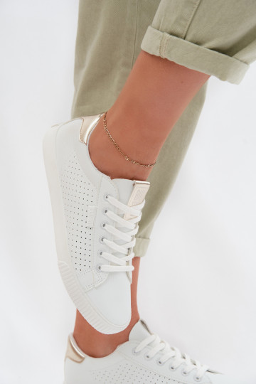 Casual sneakers voor vrouwen van kunstleer Big Star TT274020 in witte kleur