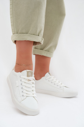 Casual sneakers voor vrouwen van kunstleer Big Star TT274020 in witte kleur 2