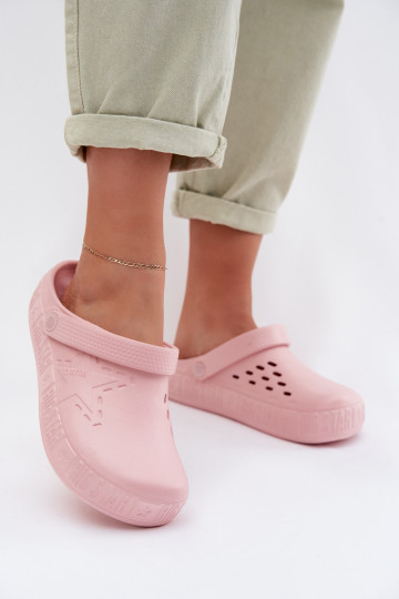 Lichte slippers klompen voor vrouwen Big Star TT274A080 in roze kleur 2