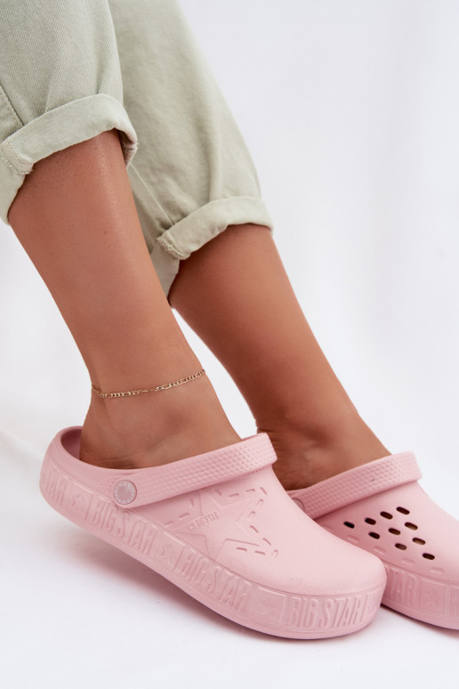 Slippers Klompen Dames LichtgeInicht pantoffels Big Star TT274A080 roze