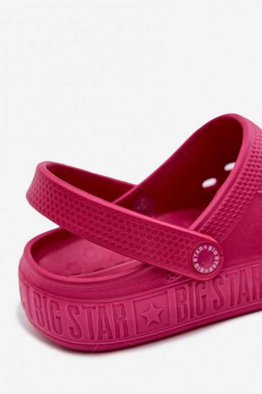 Slippers Klompen Dames LichtgeInicht pantoffels Big Star TT274A082 roze