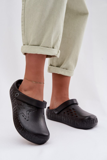 Dames lichte slippers Big Star TT274A084 in zwart