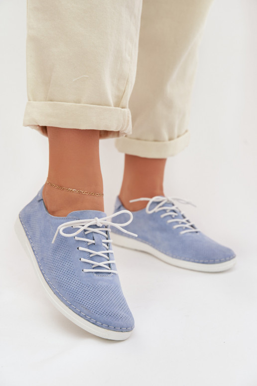 schoenen DamesOpturalnego van suèdeu S.Barski LR61-7080 blauIn