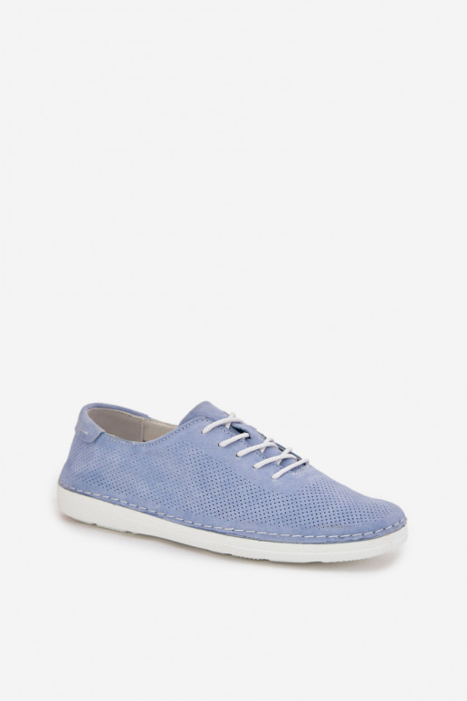 schoenen DamesOpturalnego van suèdeu S.Barski LR61-7080 blauIn