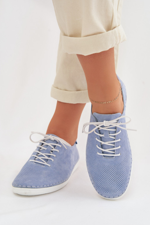 schoenen DamesOpturalnego van suèdeu S.Barski LR61-7080 blauIn