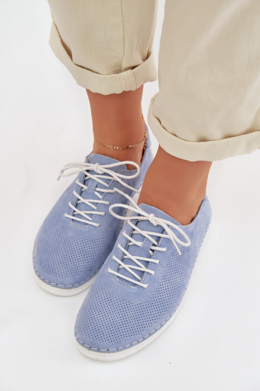 schoenen DamesOpturalnego van suèdeu S.Barski LR61-7080 blauIn