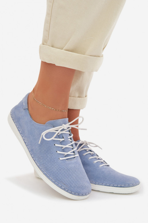 schoenen DamesOpturalnego van suèdeu S.Barski LR61-7080 blauIn