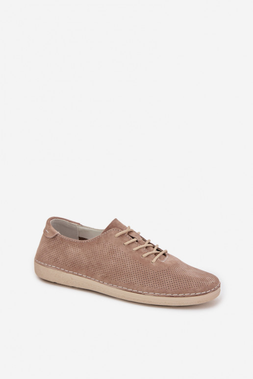 schoenen DamesOpturalnego van suèdeu S.Barski LR61-7080 beige