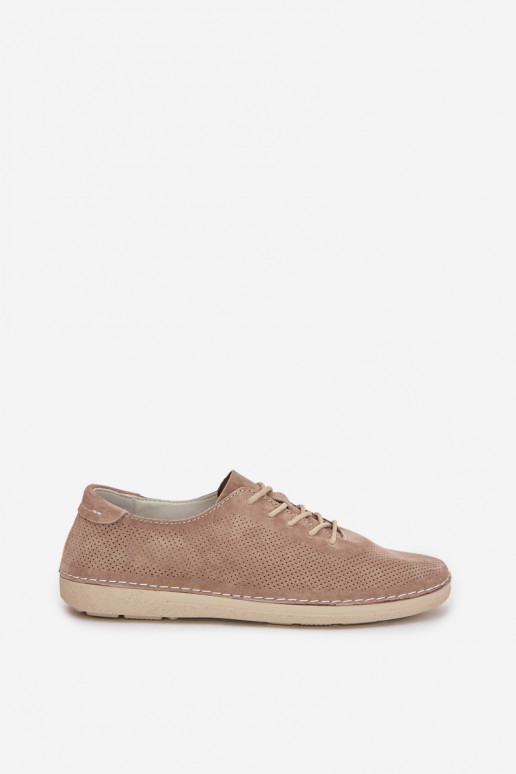 schoenen DamesOpturalnego van suèdeu S.Barski LR61-7080 beige