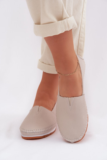 Leer schoenen Dames S.Barski LR61-7051 beige