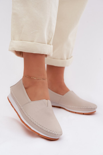 Leer schoenen Dames S.Barski LR61-7051 beige 2