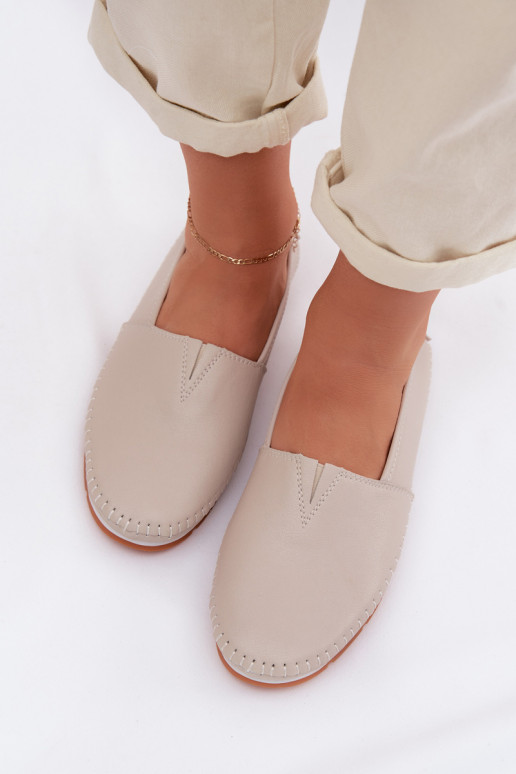 Leer schoenen Dames S.Barski LR61-7051 beige