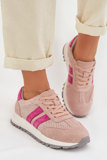 Dames suède sneakers Tai turirceline in roze