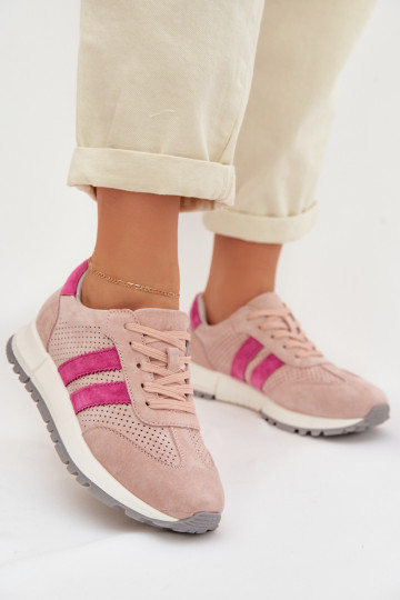 Dames suède sneakers Tai turirceline in roze 2