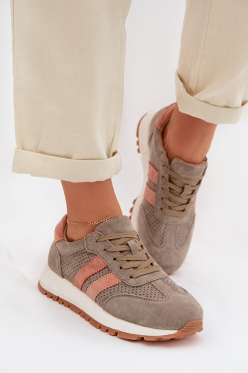 Dames suède sneakers Tai turirceline in kaki