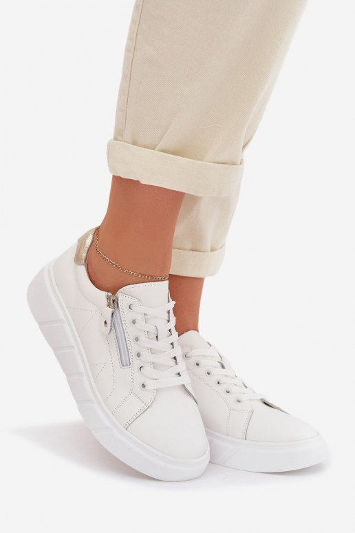 Leer schoenen Dames met ritssluitingen Initte kleur Althea