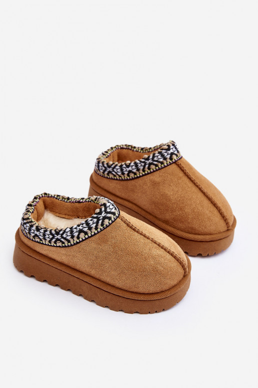 Slippers Kinderen Persistent model opInarmen bruine kleur Olivane