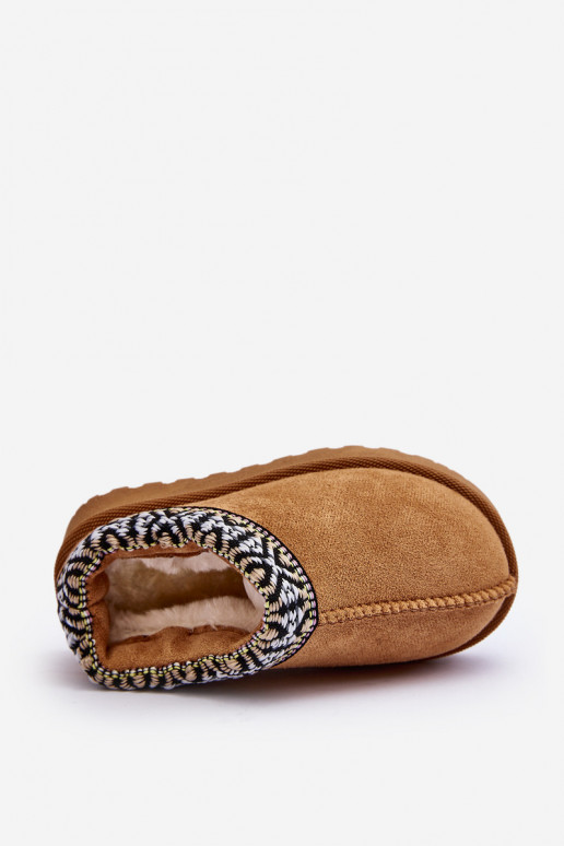 Slippers Kinderen Persistent model opInarmen bruine kleur Olivane