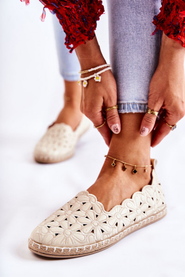 Dames Persistent model Ballerinas met bloemen beige Vennice