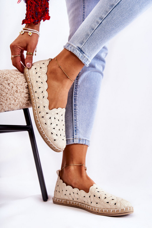 Dames Persistent model Ballerinas met bloemen beige Vennice