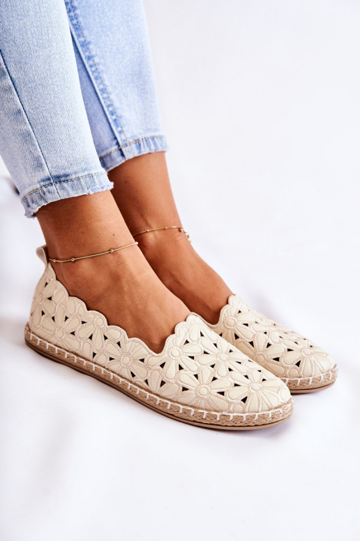 Dames Persistent model Ballerinas met bloemen beige Vennice