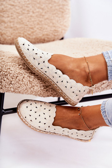 Dames Persistent model Ballerinas met bloemen Initte kleur Vennice 2