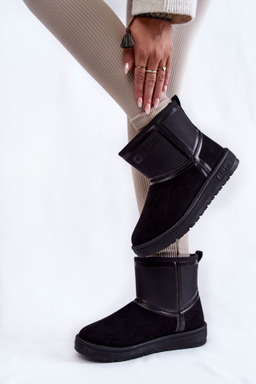 Dames sneeuw schoenen instapmodel Big Star KK274614 zwarte kleur 2
