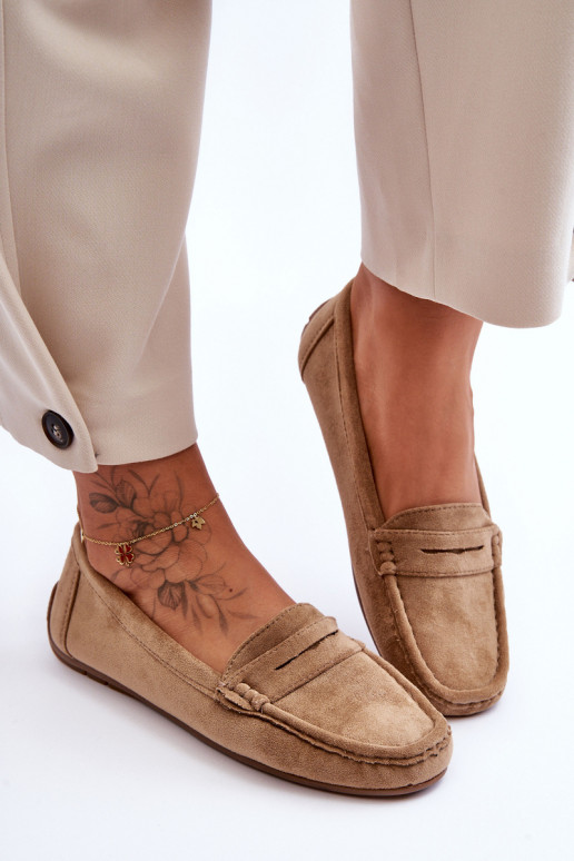 Elegante suède mocassins bruine kleur Lenvie