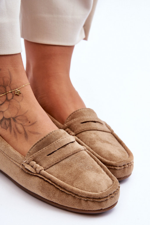 Elegante suède mocassins bruine kleur Lenvie