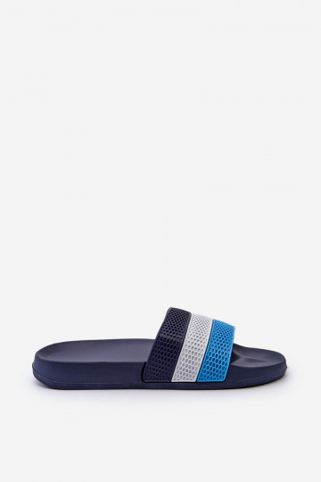 Het klassieke model Slippers Het heeftnnen Met Strepen donkerblauIn Sylri 2