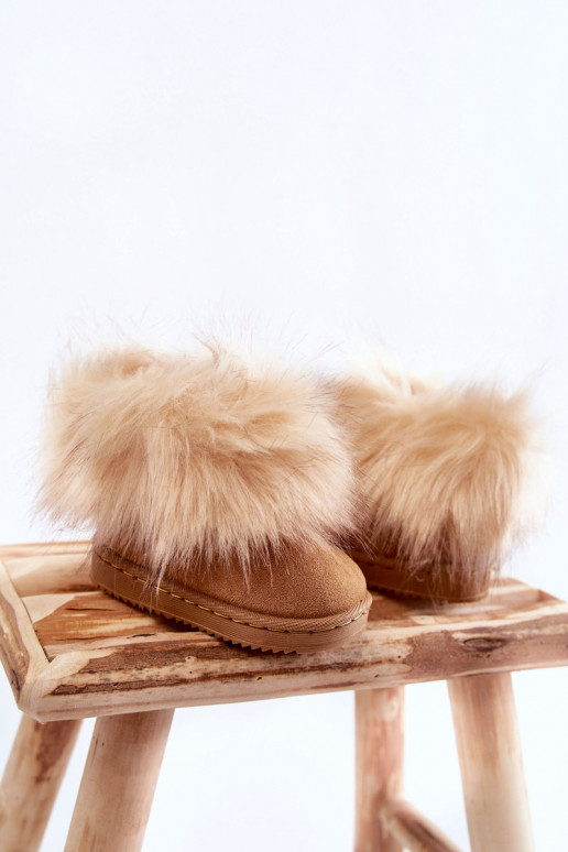 SnoInboots voor kinderen met bont bruine kleur Ariana