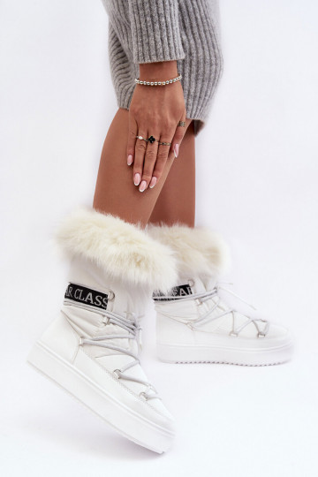 Dames SneeuIn laarzen met veters Initte kleur Santero - Initte kleur