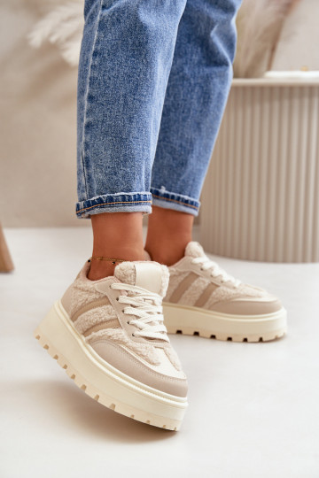 opInarmen Sneakers model schoenen Dames met platform met opInarming beige Daivlene 2