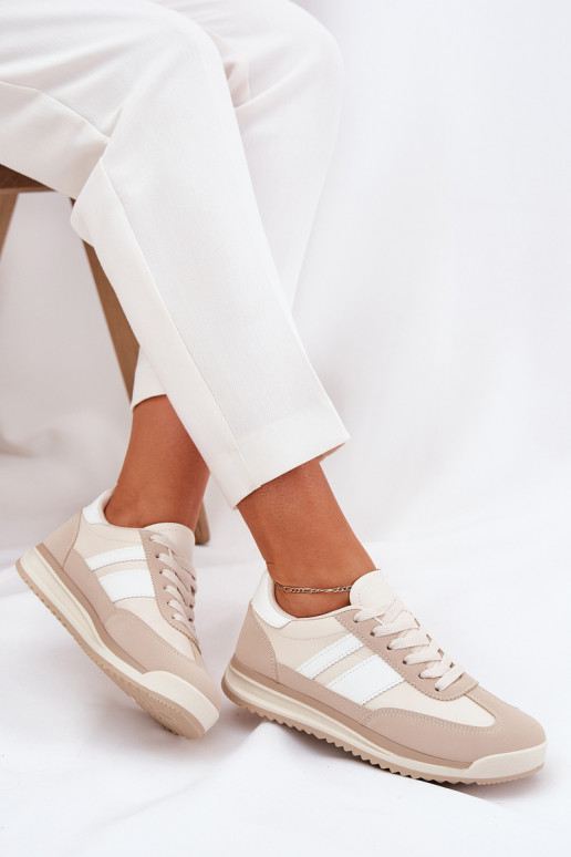 sportschoenen Sneakers model schoenen Dames met luipaardbontpatronen beige Galabis