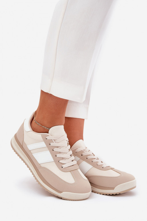 sportschoenen Sneakers model schoenen Dames met luipaardbontpatronen beige Galabis