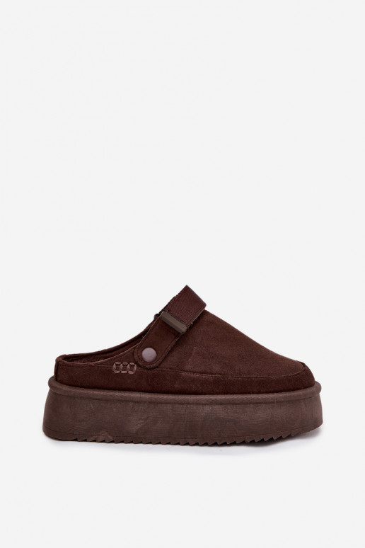 SneeuIn laarzen Dames met platformmet lijmbevestigingem CzekoladoIne Jorielle