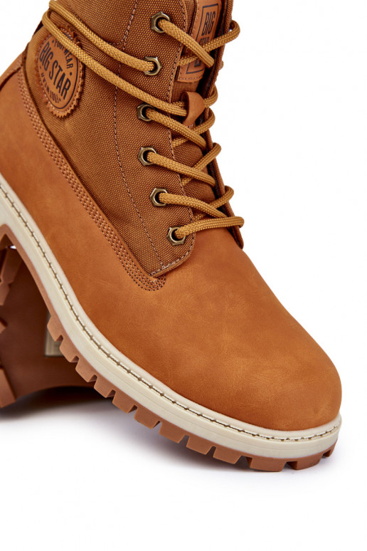 voor mannen Laarzen schoenen Memory Foam Big Star KK174203 bruine kleur