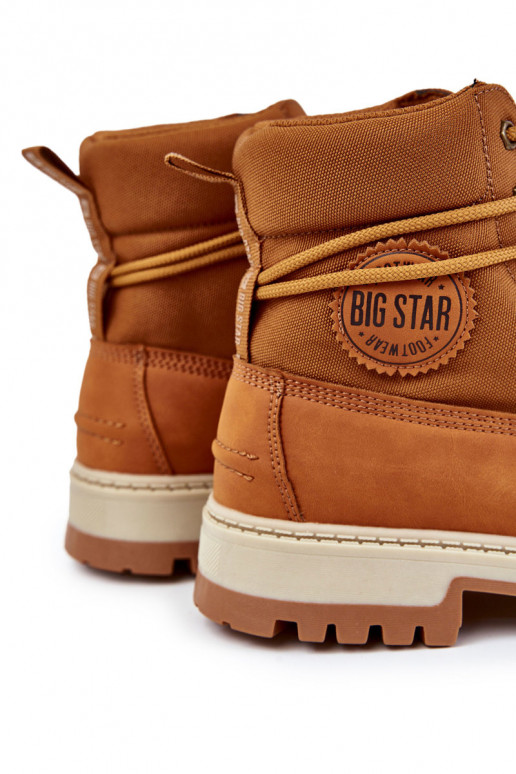 voor mannen Laarzen schoenen Memory Foam Big Star KK174203 bruine kleur